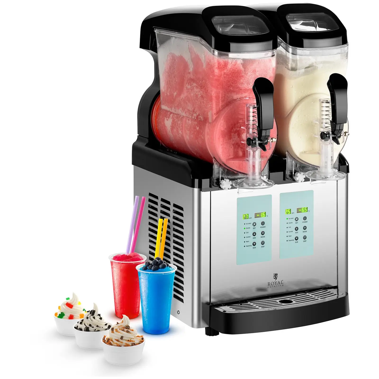 Машина за приготвяен на слъши - 2 x 6 литра - минимална температура -20 °C - функция за сладолед