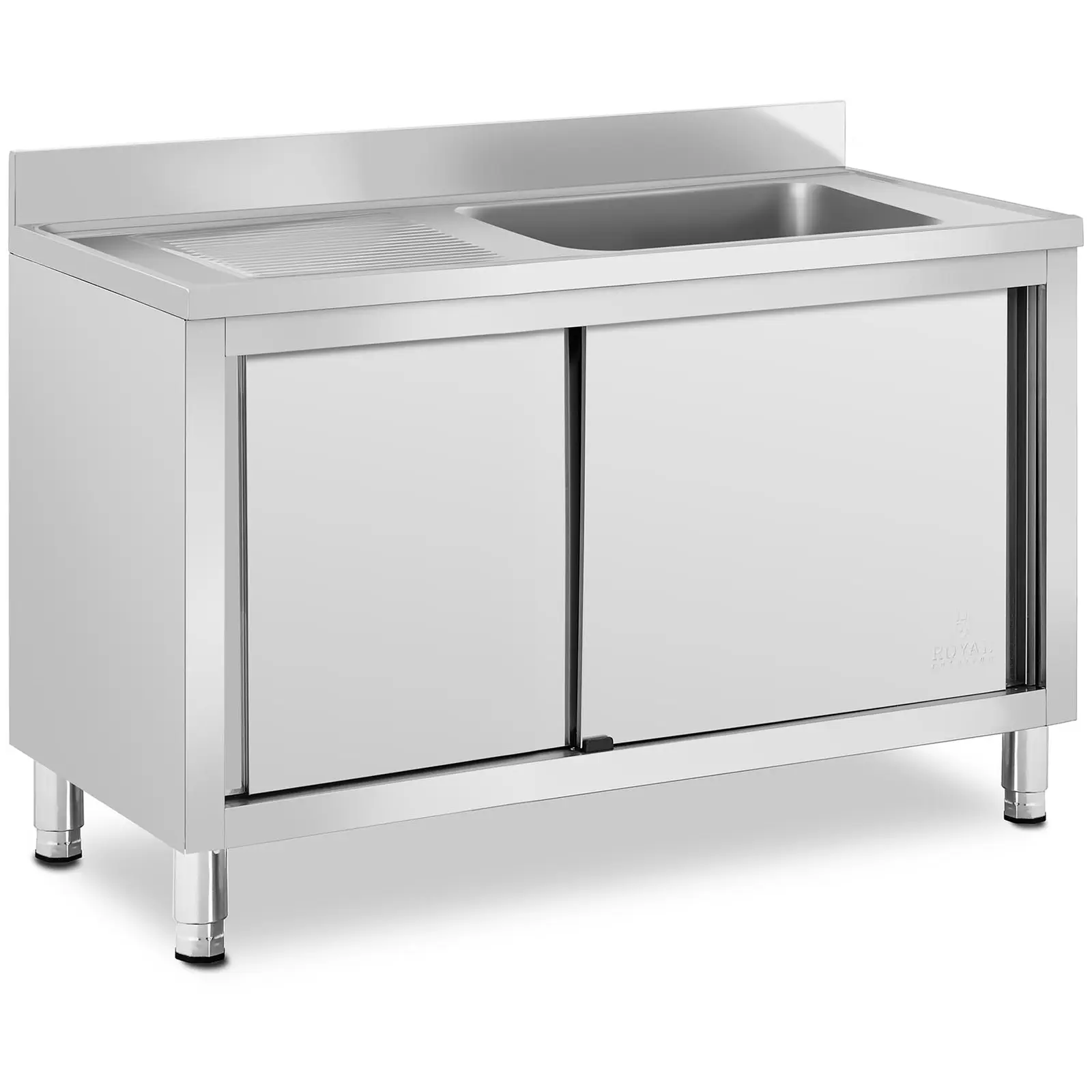 Кухненска мивка за търговски цели - 1 мивка - Royal Catering - Неръждаема стомана - 500 x 400 x 260 мм