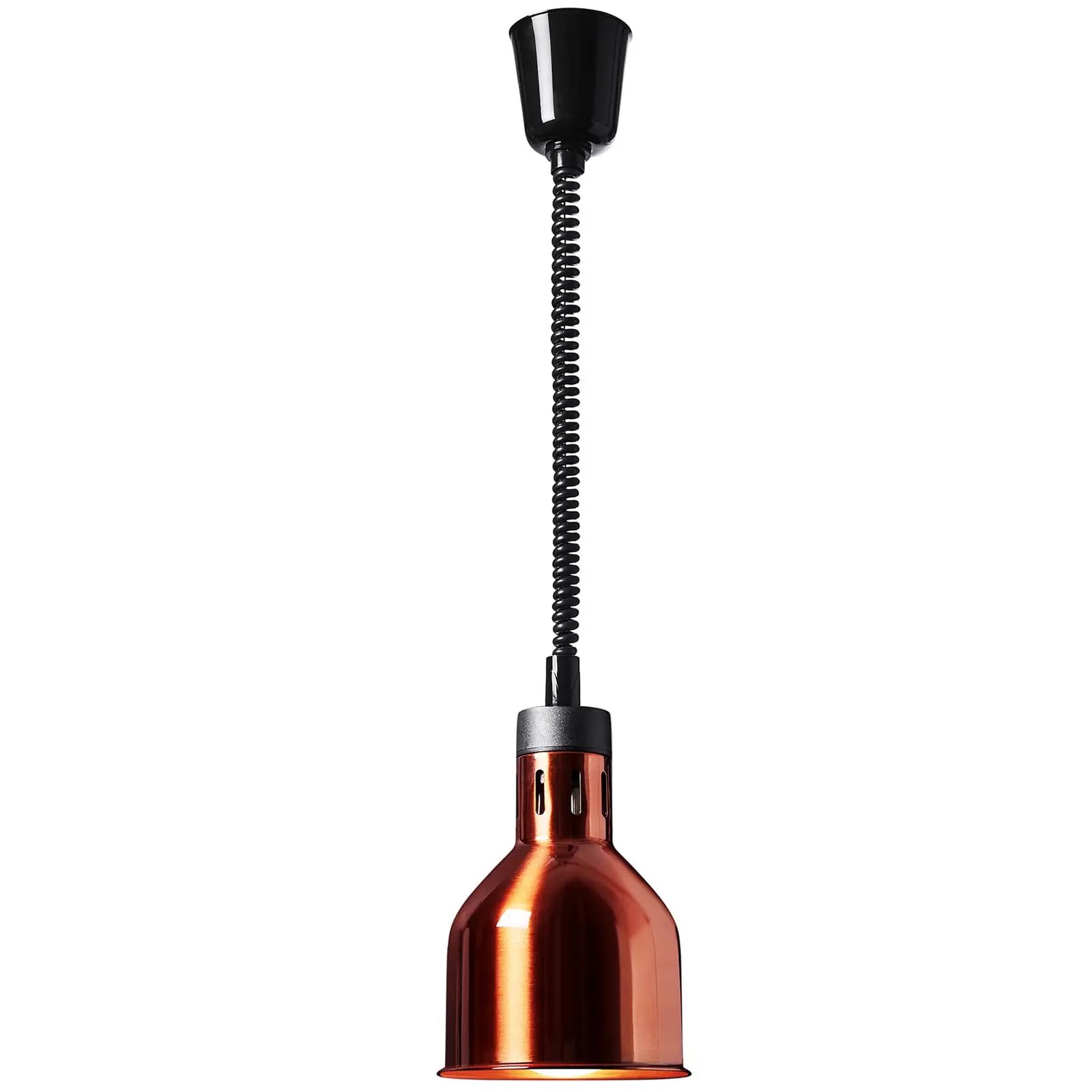 Нагревателна лампа - месингов вид - 17,5 x 17,5 x 25 см - Royal Catering - стомана - регулируема височина