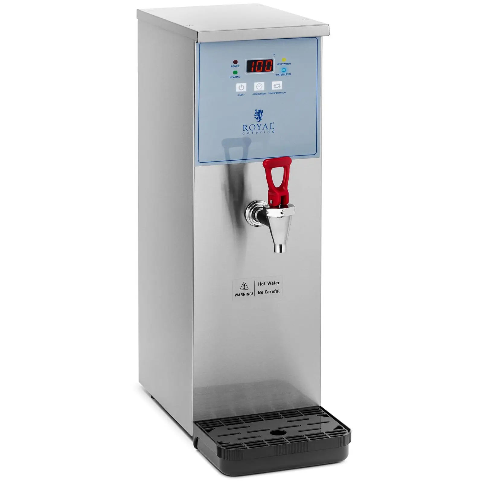 Диспенсър за топла вода - 10 L - 3000 W - водна връзка - Royal Catering