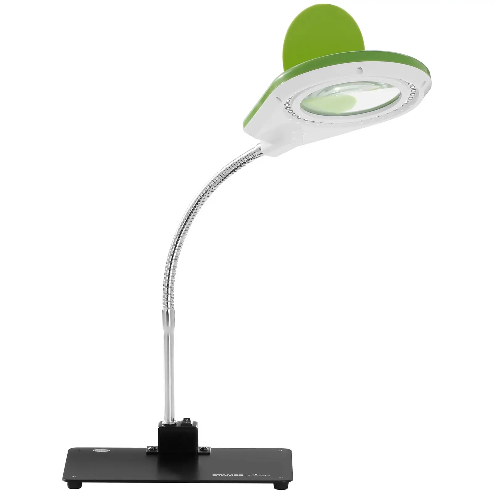 Лампа с увеличително стъкло - 5-10 пъти увеличение - зелена