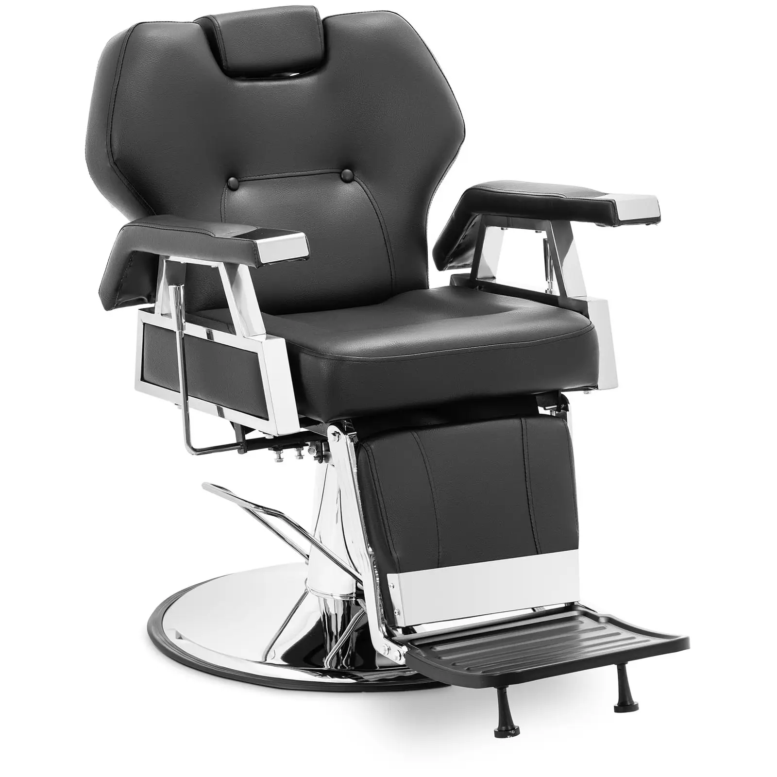 Салонен стол с поставка за крака - 59 - 69 см - 150 кг - черен