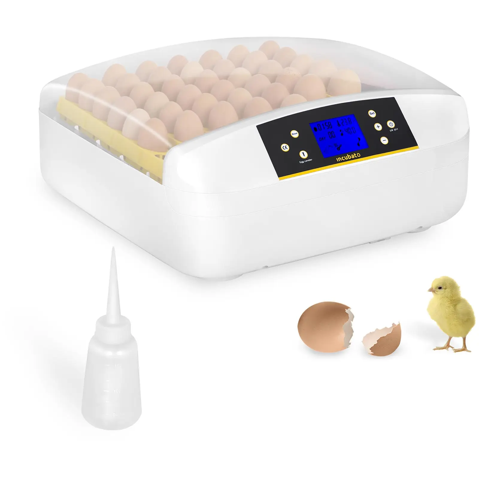 Инкубатор за яйца - 56 яйца - Вкл. Диспенсър за вода - напълно автоматичен