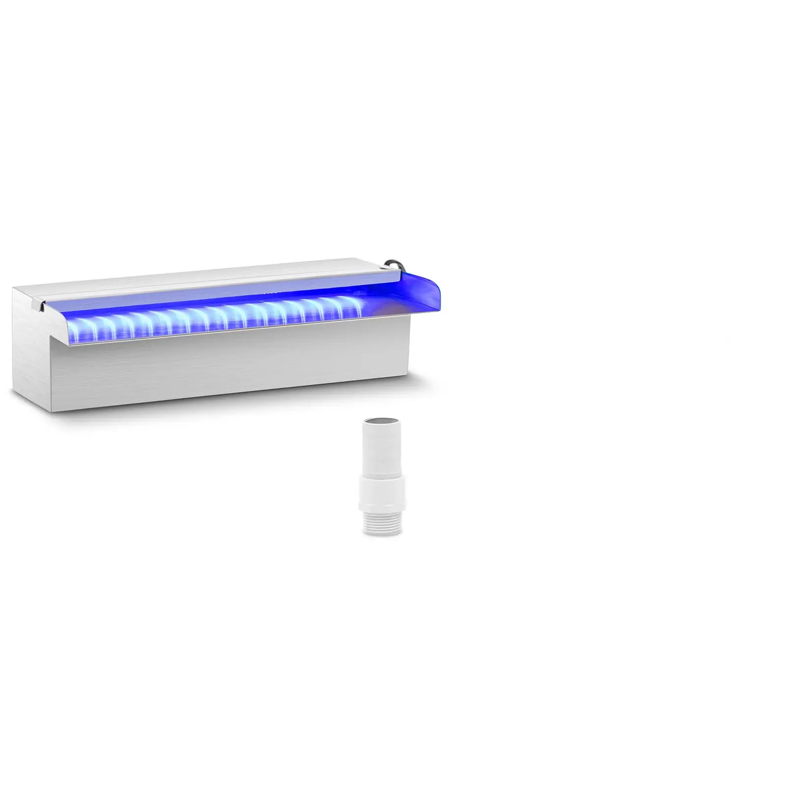 Силен душ - 30 cm - LED осветление - Синьо / Бяло
