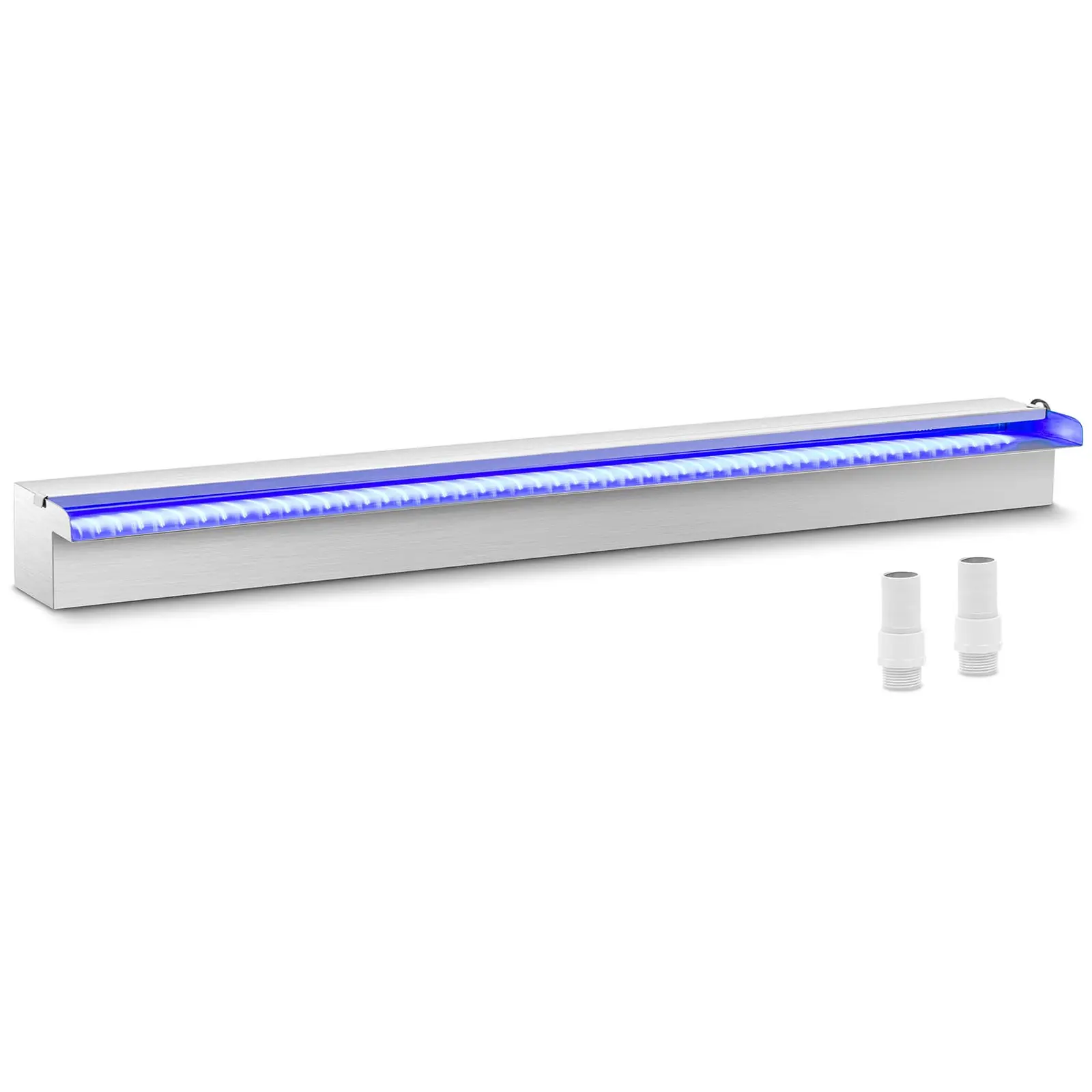 Силен душ - 90 cm - LED осветление - Синьо / Бяло