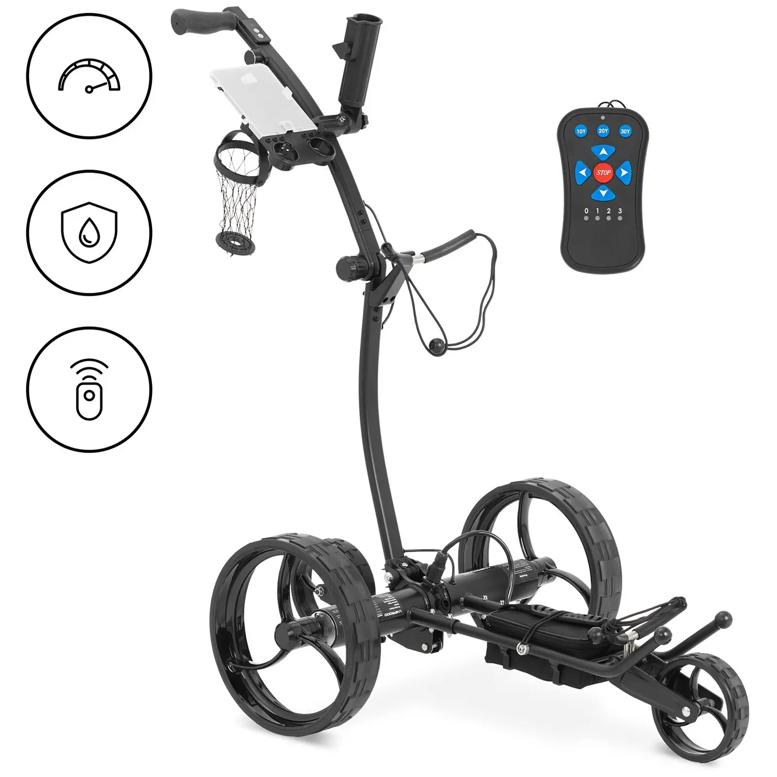 Електрическа количка за голф - сгъваема - дистанционно управление - 20 кг - алуминий