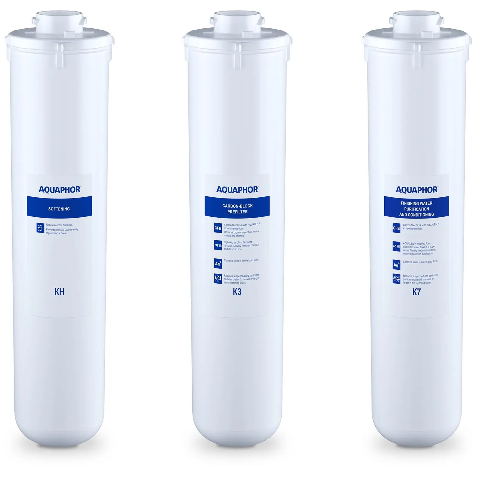 Филтър с активен въглен за вода Aquaphor - резервен филтърен комплект с омекотител