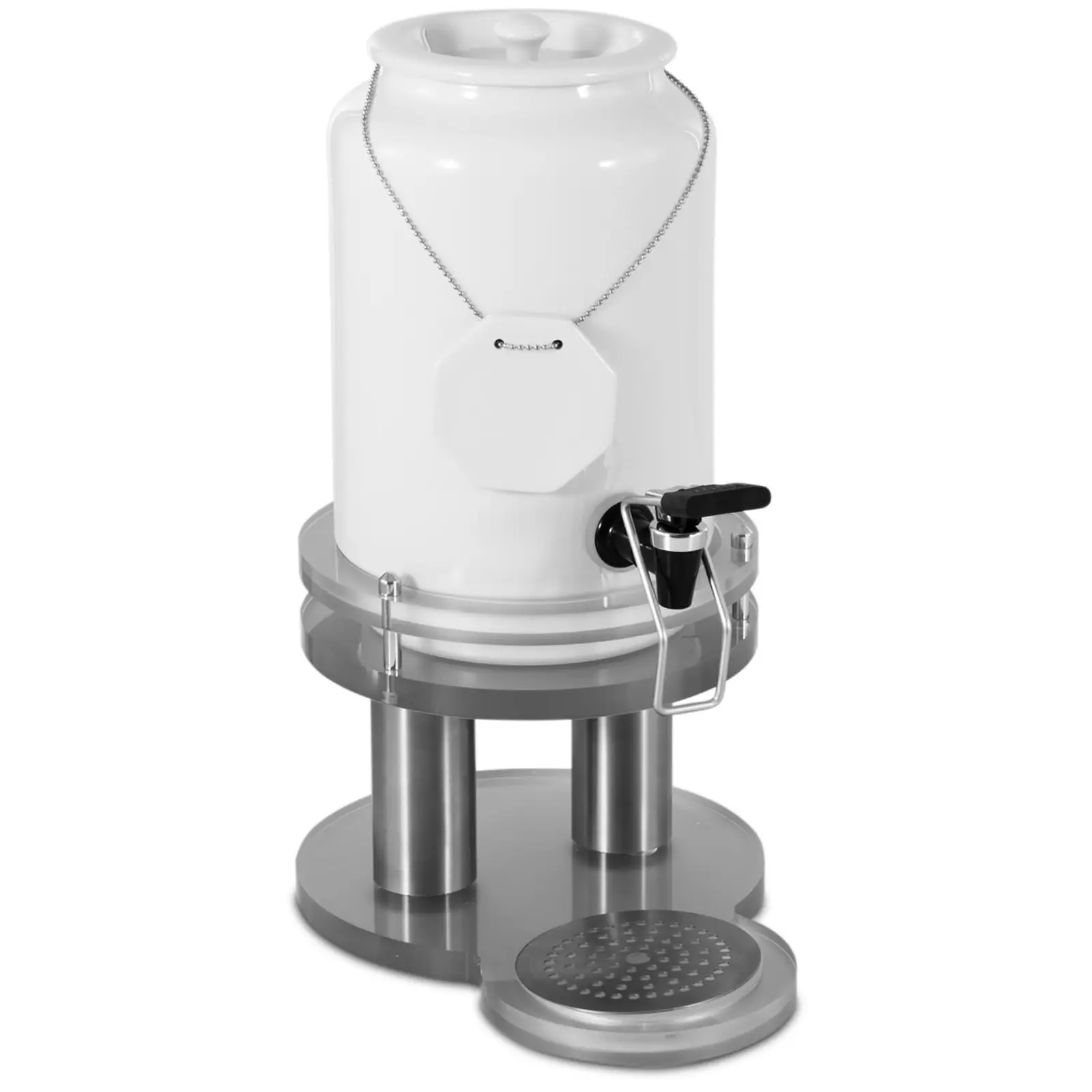Дозатор за мляко - Неръждаема стомана, порцелан, акрил - 4 L